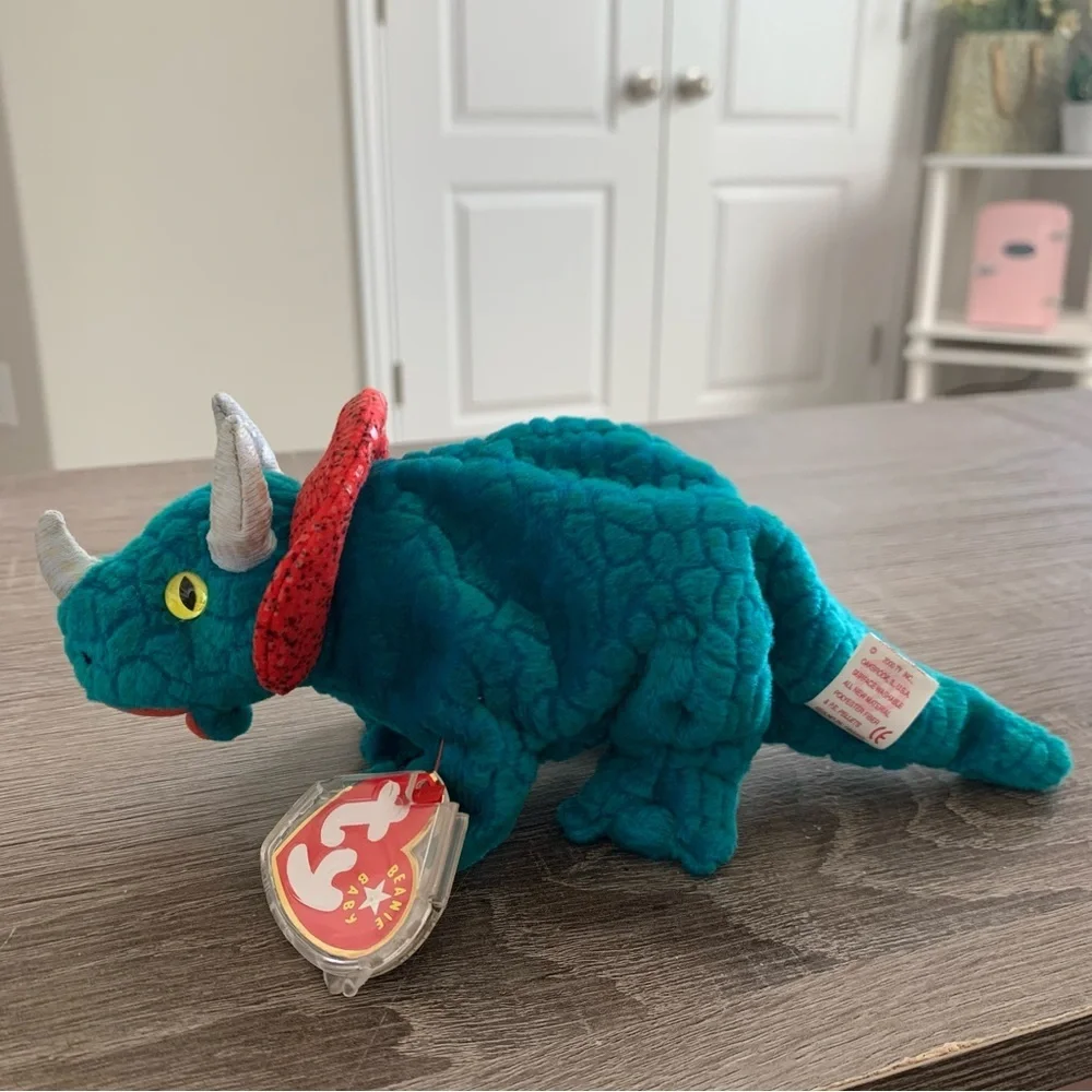 Hornsly 2000 TY Beanie Babies Collectable Dinosaur Plush